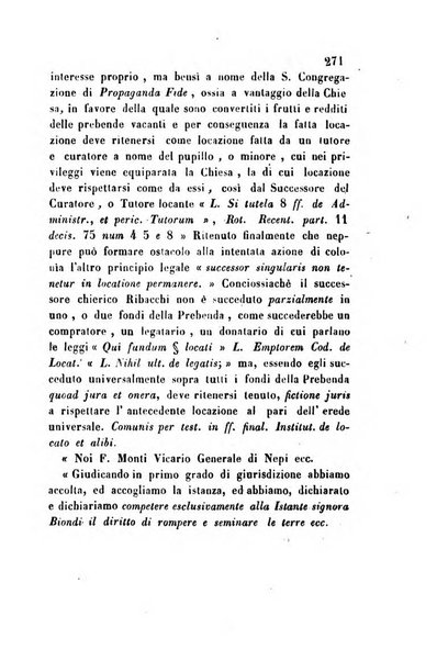 Giornale del Foro in cui si raccolgono le più importanti regiudicate dei supremi tribunali di Roma e dello Stato pontificio in materia civile