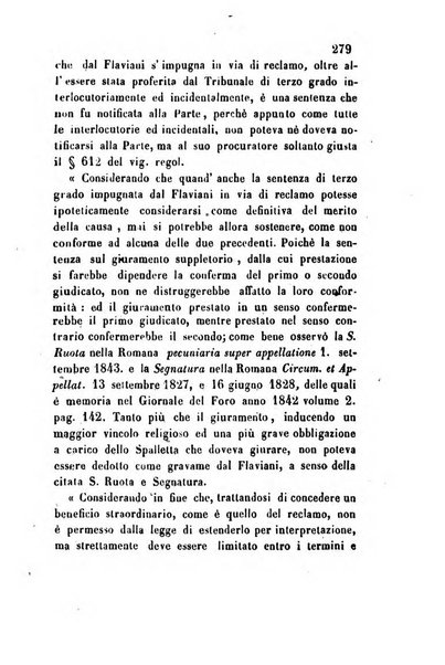 Giornale del Foro in cui si raccolgono le più importanti regiudicate dei supremi tribunali di Roma e dello Stato pontificio in materia civile