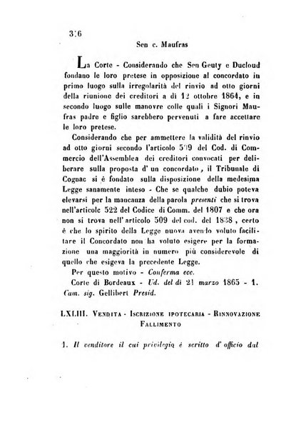 Giornale del Foro in cui si raccolgono le più importanti regiudicate dei supremi tribunali di Roma e dello Stato pontificio in materia civile