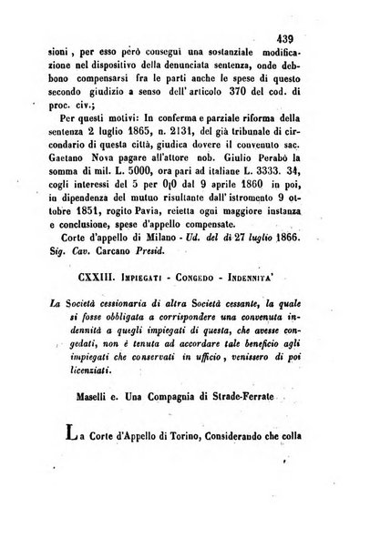 Giornale del Foro in cui si raccolgono le più importanti regiudicate dei supremi tribunali di Roma e dello Stato pontificio in materia civile