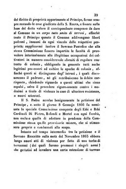 Giornale del Foro in cui si raccolgono le più importanti regiudicate dei supremi tribunali di Roma e dello Stato pontificio in materia civile