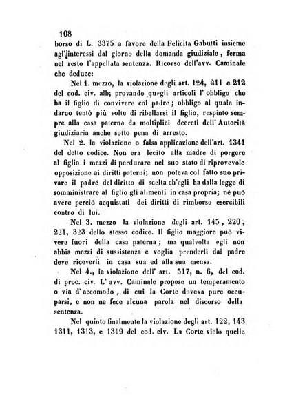 Giornale del Foro in cui si raccolgono le più importanti regiudicate dei supremi tribunali di Roma e dello Stato pontificio in materia civile