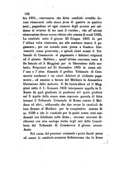 Giornale del Foro in cui si raccolgono le più importanti regiudicate dei supremi tribunali di Roma e dello Stato pontificio in materia civile