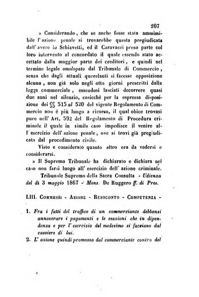 Giornale del Foro in cui si raccolgono le più importanti regiudicate dei supremi tribunali di Roma e dello Stato pontificio in materia civile