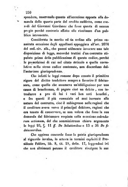 Giornale del Foro in cui si raccolgono le più importanti regiudicate dei supremi tribunali di Roma e dello Stato pontificio in materia civile