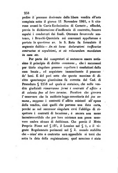 Giornale del Foro in cui si raccolgono le più importanti regiudicate dei supremi tribunali di Roma e dello Stato pontificio in materia civile