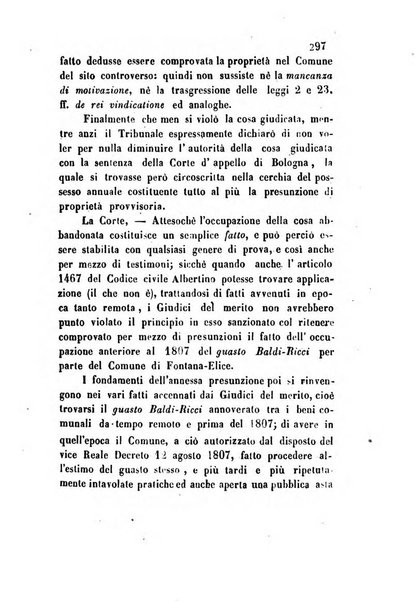 Giornale del Foro in cui si raccolgono le più importanti regiudicate dei supremi tribunali di Roma e dello Stato pontificio in materia civile