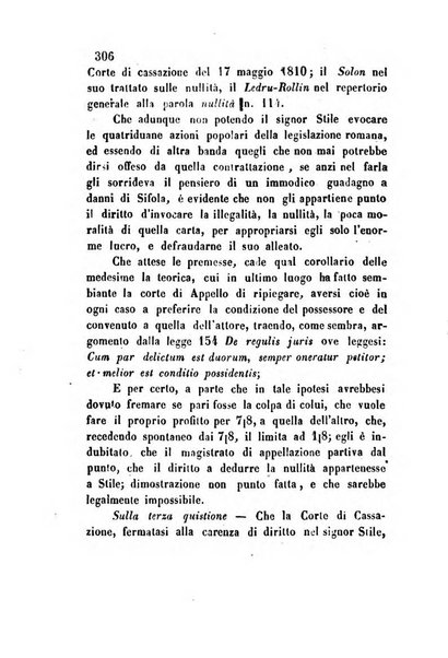 Giornale del Foro in cui si raccolgono le più importanti regiudicate dei supremi tribunali di Roma e dello Stato pontificio in materia civile