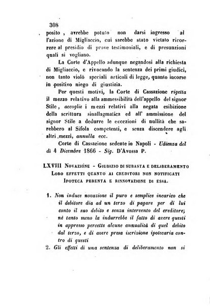 Giornale del Foro in cui si raccolgono le più importanti regiudicate dei supremi tribunali di Roma e dello Stato pontificio in materia civile