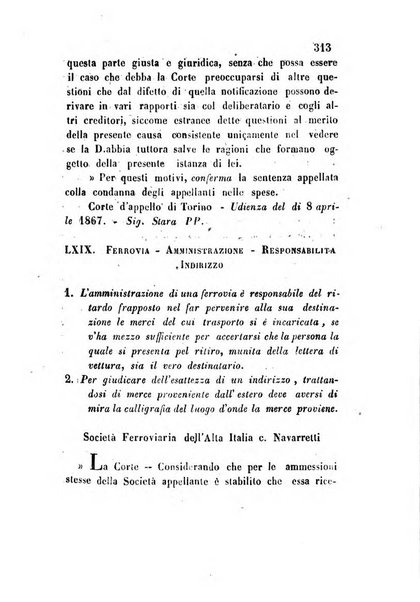 Giornale del Foro in cui si raccolgono le più importanti regiudicate dei supremi tribunali di Roma e dello Stato pontificio in materia civile