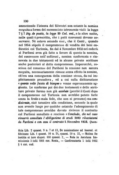 Giornale del Foro in cui si raccolgono le più importanti regiudicate dei supremi tribunali di Roma e dello Stato pontificio in materia civile