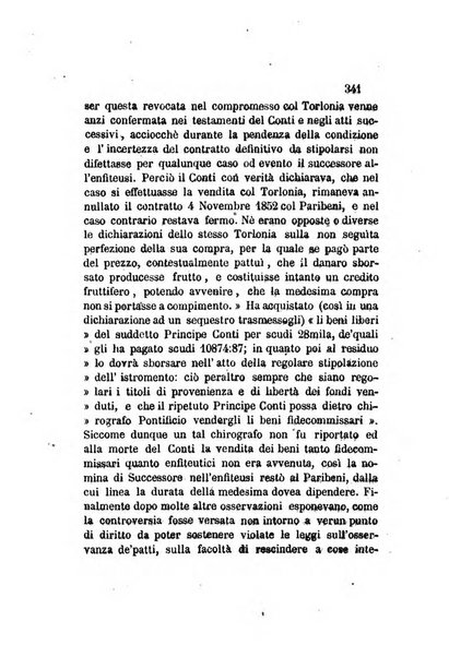 Giornale del Foro in cui si raccolgono le più importanti regiudicate dei supremi tribunali di Roma e dello Stato pontificio in materia civile