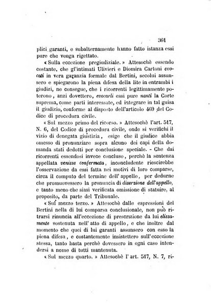 Giornale del Foro in cui si raccolgono le più importanti regiudicate dei supremi tribunali di Roma e dello Stato pontificio in materia civile