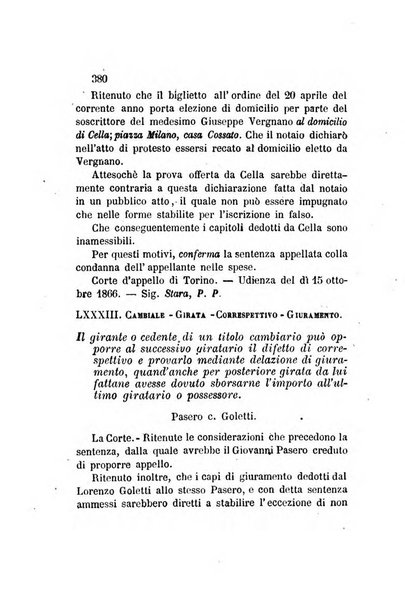 Giornale del Foro in cui si raccolgono le più importanti regiudicate dei supremi tribunali di Roma e dello Stato pontificio in materia civile