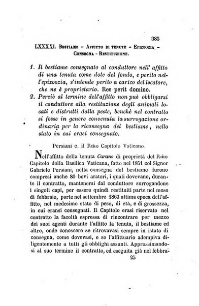 Giornale del Foro in cui si raccolgono le più importanti regiudicate dei supremi tribunali di Roma e dello Stato pontificio in materia civile