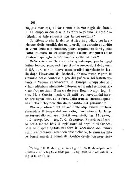 Giornale del Foro in cui si raccolgono le più importanti regiudicate dei supremi tribunali di Roma e dello Stato pontificio in materia civile