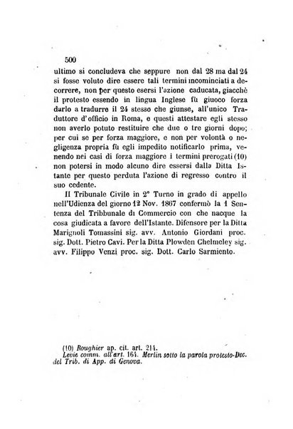 Giornale del Foro in cui si raccolgono le più importanti regiudicate dei supremi tribunali di Roma e dello Stato pontificio in materia civile