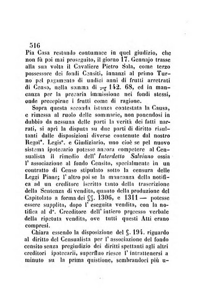 Giornale del Foro in cui si raccolgono le più importanti regiudicate dei supremi tribunali di Roma e dello Stato pontificio in materia civile