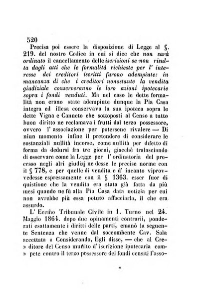 Giornale del Foro in cui si raccolgono le più importanti regiudicate dei supremi tribunali di Roma e dello Stato pontificio in materia civile