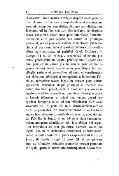 Giornale del Foro in cui si raccolgono le più importanti regiudicate dei supremi tribunali di Roma e dello Stato pontificio in materia civile