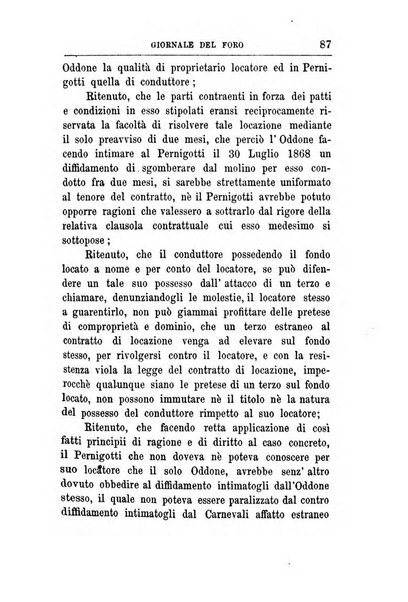 Giornale del Foro in cui si raccolgono le più importanti regiudicate dei supremi tribunali di Roma e dello Stato pontificio in materia civile