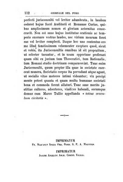 Giornale del Foro in cui si raccolgono le più importanti regiudicate dei supremi tribunali di Roma e dello Stato pontificio in materia civile