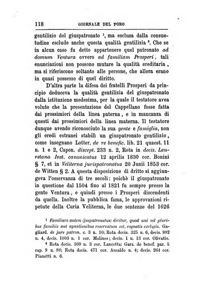 Giornale del Foro in cui si raccolgono le più importanti regiudicate dei supremi tribunali di Roma e dello Stato pontificio in materia civile