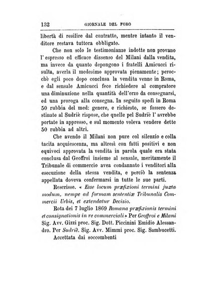 Giornale del Foro in cui si raccolgono le più importanti regiudicate dei supremi tribunali di Roma e dello Stato pontificio in materia civile