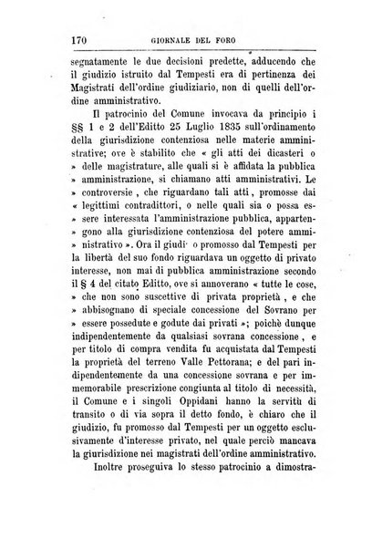 Giornale del Foro in cui si raccolgono le più importanti regiudicate dei supremi tribunali di Roma e dello Stato pontificio in materia civile