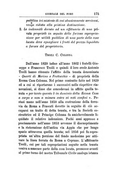 Giornale del Foro in cui si raccolgono le più importanti regiudicate dei supremi tribunali di Roma e dello Stato pontificio in materia civile