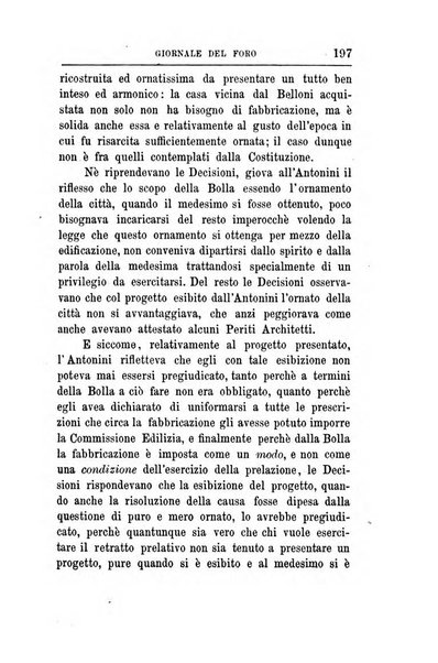 Giornale del Foro in cui si raccolgono le più importanti regiudicate dei supremi tribunali di Roma e dello Stato pontificio in materia civile