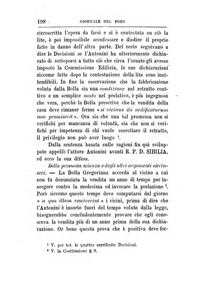 Giornale del Foro in cui si raccolgono le più importanti regiudicate dei supremi tribunali di Roma e dello Stato pontificio in materia civile