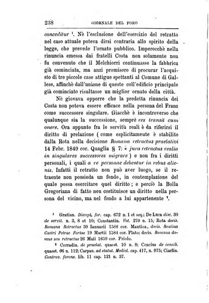 Giornale del Foro in cui si raccolgono le più importanti regiudicate dei supremi tribunali di Roma e dello Stato pontificio in materia civile