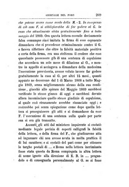 Giornale del Foro in cui si raccolgono le più importanti regiudicate dei supremi tribunali di Roma e dello Stato pontificio in materia civile