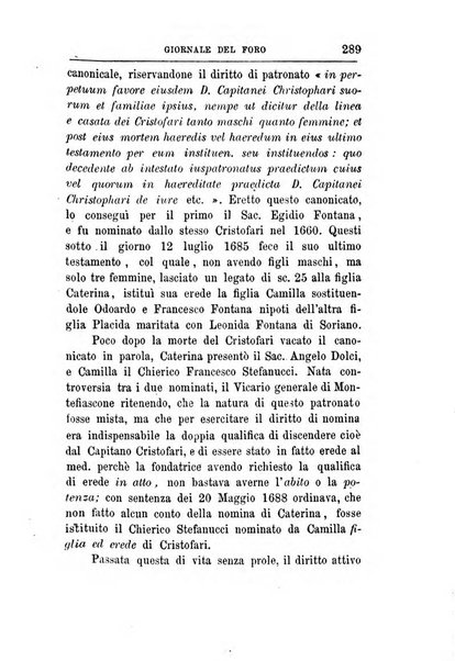 Giornale del Foro in cui si raccolgono le più importanti regiudicate dei supremi tribunali di Roma e dello Stato pontificio in materia civile