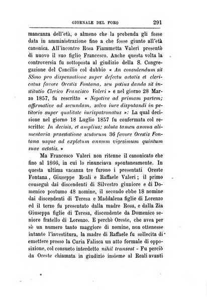 Giornale del Foro in cui si raccolgono le più importanti regiudicate dei supremi tribunali di Roma e dello Stato pontificio in materia civile