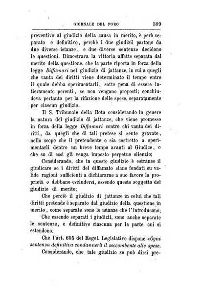 Giornale del Foro in cui si raccolgono le più importanti regiudicate dei supremi tribunali di Roma e dello Stato pontificio in materia civile