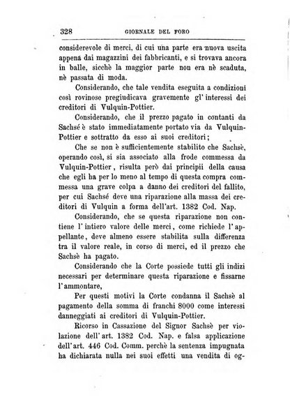 Giornale del Foro in cui si raccolgono le più importanti regiudicate dei supremi tribunali di Roma e dello Stato pontificio in materia civile