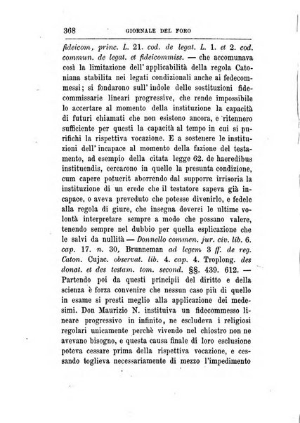 Giornale del Foro in cui si raccolgono le più importanti regiudicate dei supremi tribunali di Roma e dello Stato pontificio in materia civile