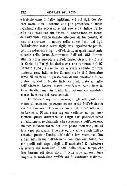 Giornale del Foro in cui si raccolgono le più importanti regiudicate dei supremi tribunali di Roma e dello Stato pontificio in materia civile