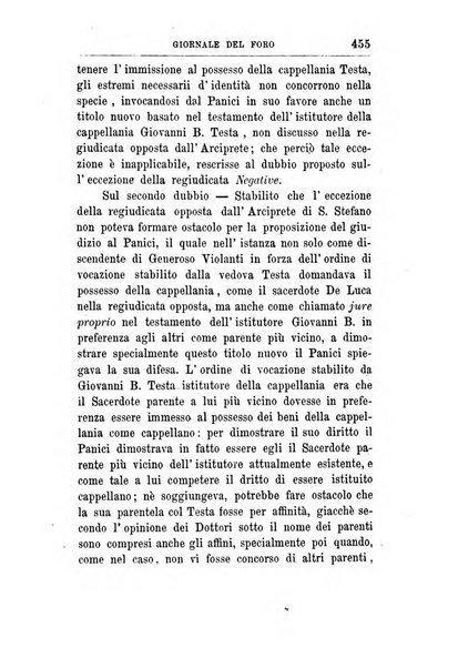 Giornale del Foro in cui si raccolgono le più importanti regiudicate dei supremi tribunali di Roma e dello Stato pontificio in materia civile