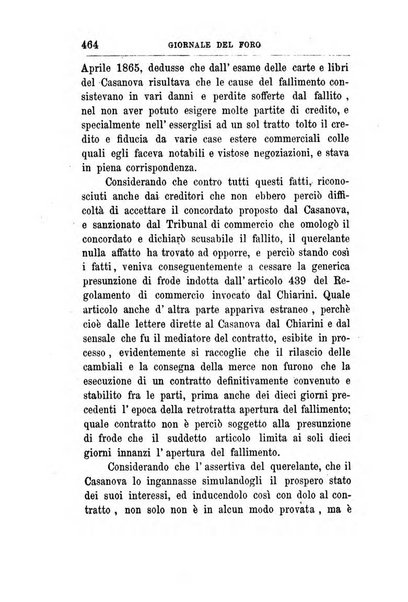 Giornale del Foro in cui si raccolgono le più importanti regiudicate dei supremi tribunali di Roma e dello Stato pontificio in materia civile