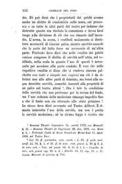 Giornale del Foro in cui si raccolgono le più importanti regiudicate dei supremi tribunali di Roma e dello Stato pontificio in materia civile