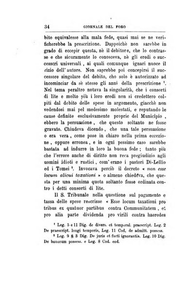 Giornale del Foro in cui si raccolgono le più importanti regiudicate dei supremi tribunali di Roma e dello Stato pontificio in materia civile