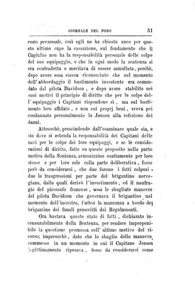 Giornale del Foro in cui si raccolgono le più importanti regiudicate dei supremi tribunali di Roma e dello Stato pontificio in materia civile