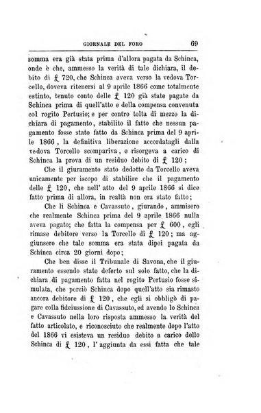 Giornale del Foro in cui si raccolgono le più importanti regiudicate dei supremi tribunali di Roma e dello Stato pontificio in materia civile