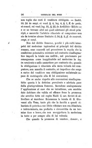 Giornale del Foro in cui si raccolgono le più importanti regiudicate dei supremi tribunali di Roma e dello Stato pontificio in materia civile