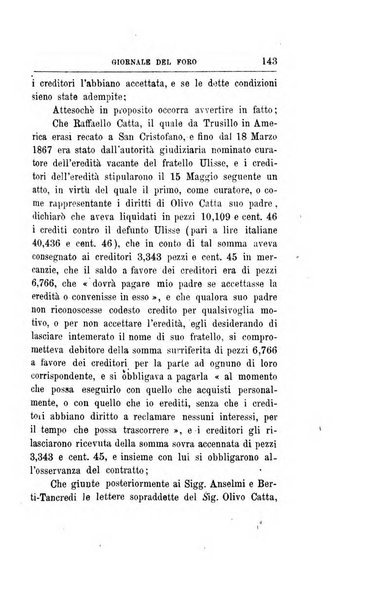 Giornale del Foro in cui si raccolgono le più importanti regiudicate dei supremi tribunali di Roma e dello Stato pontificio in materia civile