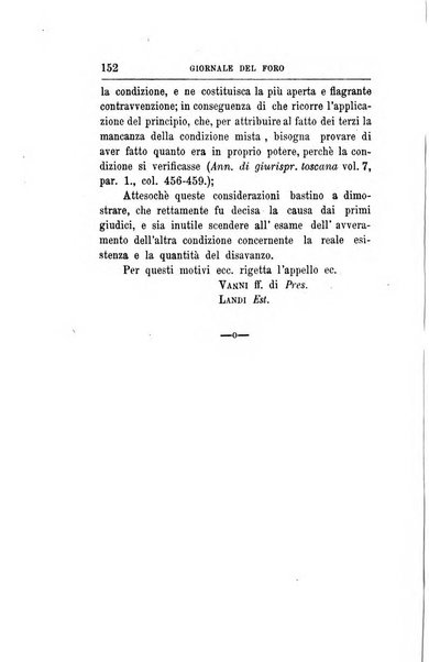 Giornale del Foro in cui si raccolgono le più importanti regiudicate dei supremi tribunali di Roma e dello Stato pontificio in materia civile