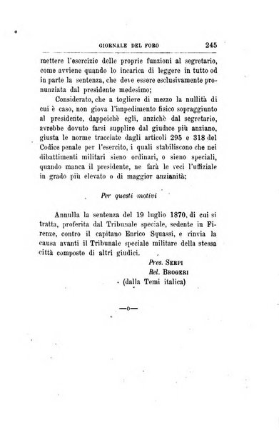 Giornale del Foro in cui si raccolgono le più importanti regiudicate dei supremi tribunali di Roma e dello Stato pontificio in materia civile